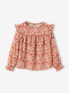 Maedchenkleidung-Blusen & Tuniken-Mädchen Bluse mit Blumenmuster Oeko Tex®
