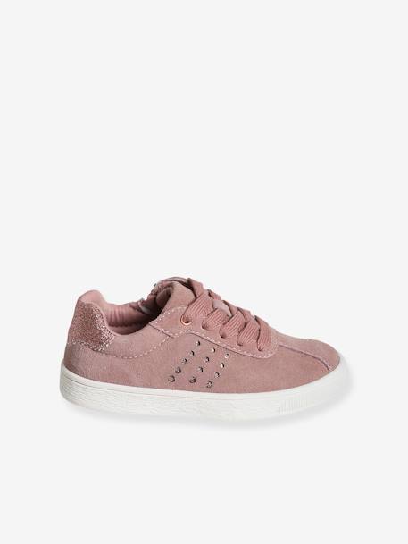 Mädchen Sneakers mit Reißverschluss, Glitzer - marine+rosa - 8