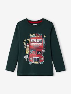 Jungenkleidung-Shirts, Poloshirts & Rollkragenpullover-Shirts-Jungen Weihnachts-Shirt mit lustigem Print Oeko-Tex