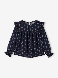 Maedchenkleidung-Blusen & Tuniken-Mädchen Bluse mit Blumenmuster Oeko-Tex