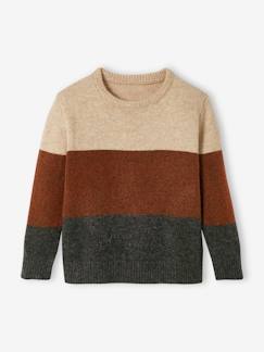 Jungenkleidung-Pullover, Strickjacken, Sweatshirts-Jungen Strickpullover, Colorblock