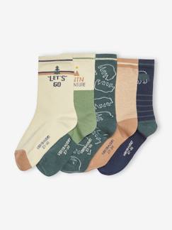 Jungenkleidung-Unterwäsche & Socken-5er-Pack Jungen Socken, Wald