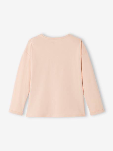Mädchen Shirt mit Motiv - braun+weiß+zartrosa - 15
