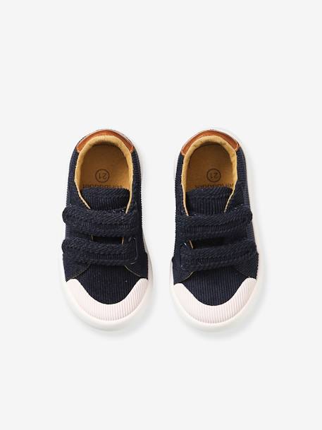Jungen Baby Sneakers, Klett - braun+marine - 9