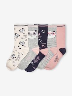 Maedchenkleidung-Unterwäsche, Socken, Strumpfhosen-5er-Pack Mädchen Socken, Panda Oeko-Tex