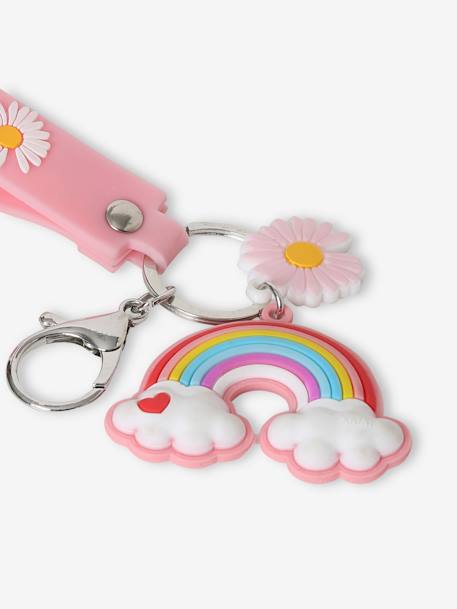 Mädchen Schlüsselanhänger mit Blume - rosa - 2