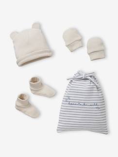 Babymode-Accessoires-Sonnenhüte-Jungen Baby-Set: Mütze, Fäustlinge & Schühchen Oeko-Tex®