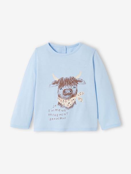 Baby Shirt mit Message-Print Oeko-Tex - hellblau - 1