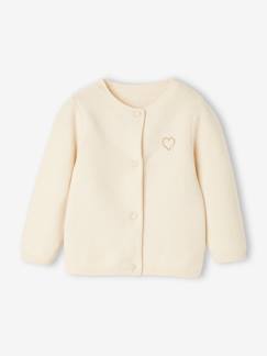 Babymode-Baby Strickjacke Herz BASIC Oeko-Tex, personalisierbar