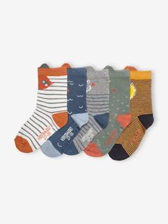 Jungenkleidung-Unterwäsche & Socken-5er-Pack Jungen Socken, Tiere Oeko-Tex