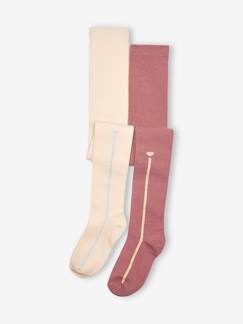 Maedchenkleidung-Unterwäsche, Socken, Strumpfhosen-2er-Pack Mädchen Strumpfhosen, Glitzerstreifen Oeko-Tex®