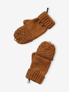 Jungenkleidung-Accessoires-Mützen, Schals & Handschuhe-Jungen 2-in-1-Handschuhe, Zopfstrick