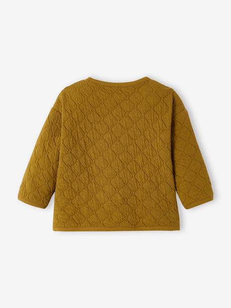 Baby Sweatjacke, gesteppt Oeko-Tex - altrosa+olivgrün - 6