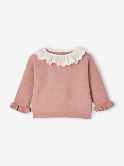 Babymode-Baby Pullover mit Volantkragen