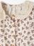 Geblümte Mädchen Baby Bluse, Kragen mit Lochstickerei - beige bedruckt - 5