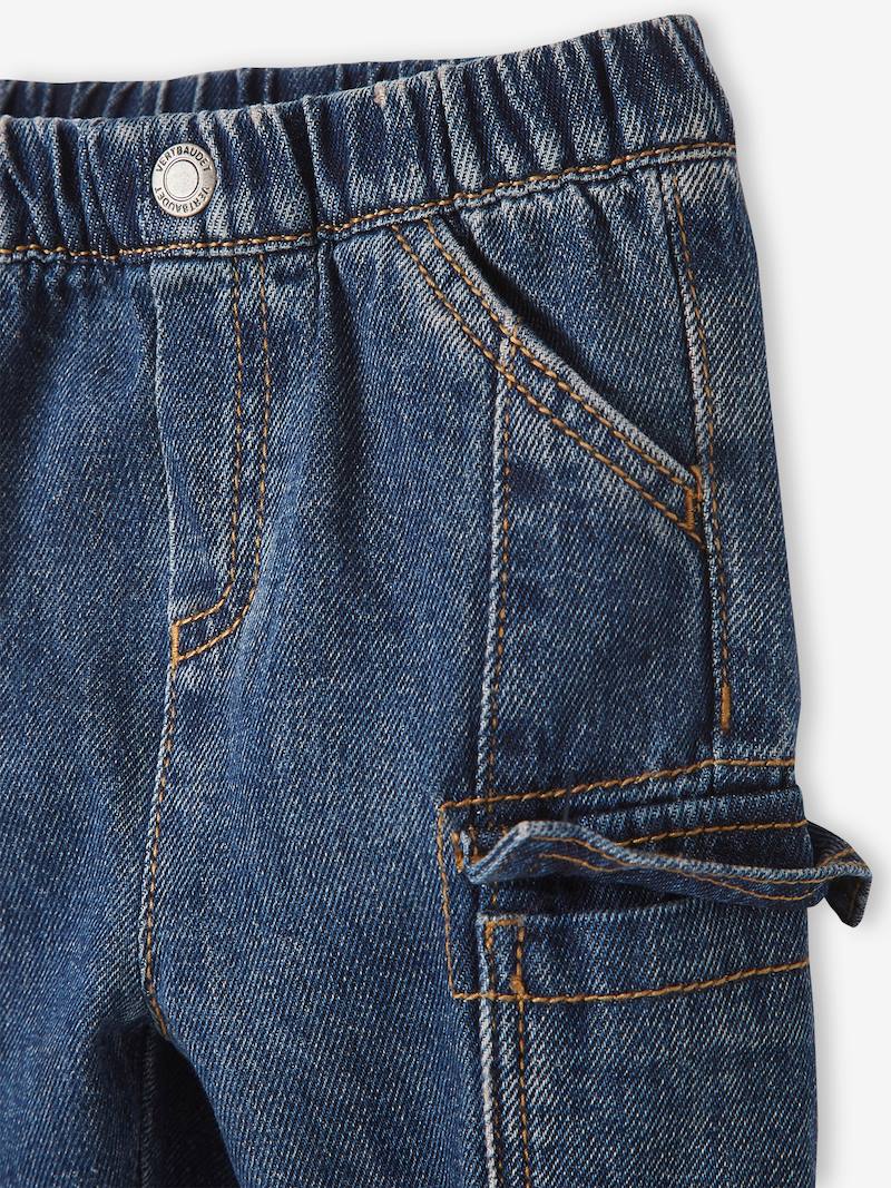 Jean Indestructible Garçon Vertbaudet – Coupe Droite Relax, élastique – Tissu Résistant, Délavage écoresponsable