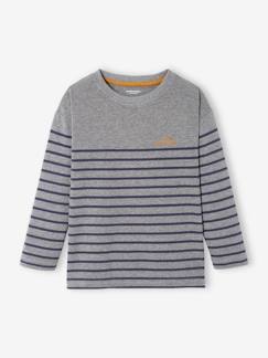 Jungenkleidung-Shirts, Poloshirts & Rollkragenpullover-Shirts-Jungen Ringelshirt, Flockprint