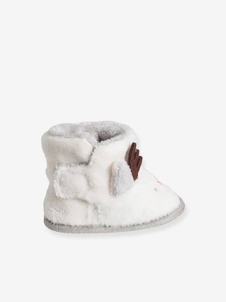 Baby Krabbelschuhe, Warmfutter - wollweiß - 3