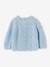 Baby Pullover mit Lochmuster Oeko-Tex - blau meliert+gelb meliert - 1