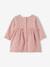 Baby Kleid, Materialmix - rosa bedruckt - 2