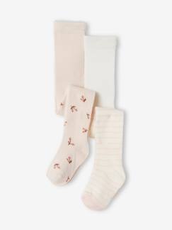 Babymode-Socken & Strumpfhosen-2er-Pack Baby Strumpfhosen, Streifen/Blumen