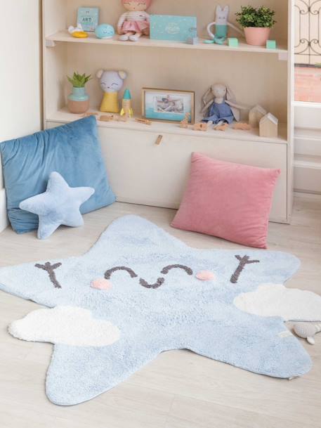 Kinderzimmer-Teppich „Happy Star“ LORENA CANALS, Bio-Baumwolle - blau - 2