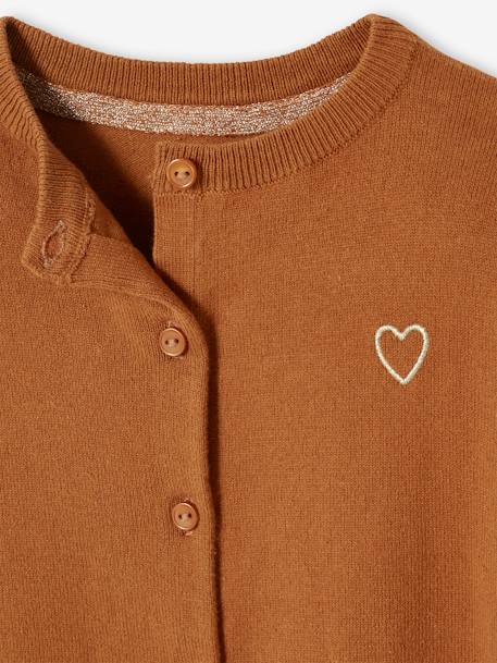 Mädchen Strickjacke  BASIC, personalisierbar - grün+hellblau+hellrosa+karamell+nachtblau+pfirsich+schwarz - 18