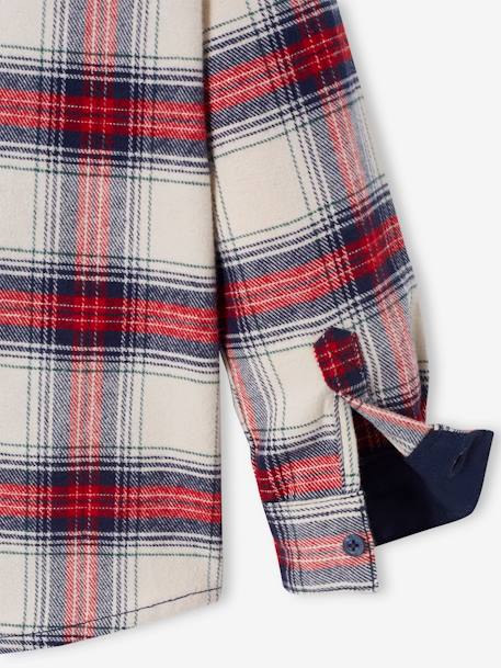 Jungen Flanellhemd, Weihnachten Oeko-Tex - wollweiß - 5
