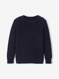 Jungenkleidung-Pullover, Strickjacken, Sweatshirts-Jungen Strickpullover mit Knöpfen Oeko Tex