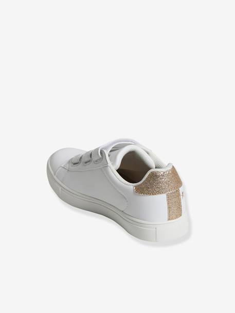 Mädchen Klett-Sneakers, Schleifen - marine+weiß bedruckt sterne+wollweiß - 12