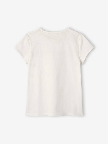 Mädchen Sport-T-Shirt mit Glanzstreifen BASIC Oeko-Tex - blau+koralle+nachtblau+pfirsich+wollweiß+zartrosa - 17