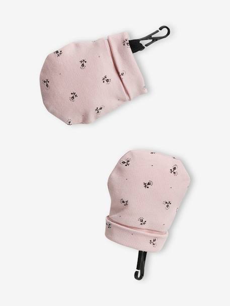 Mädchen Baby-Set: Mütze, Fäustlinge & Tuch in Beutel, personalisierbar - altrosa - 6