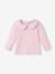 Mädchen Baby Shirt, Bubikragen mit Rüschen Oeko-Tex - dunkelrosa - 1