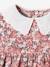 Baby Kleid, Kragen mit Lochstickerei - rosa bedruckt - 3