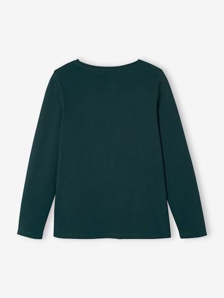 Mädchen Shirt mit Message-Print, Glanzdetails BASIC Oeko-Tex - blaugrau+dunkelgrün+marine+zartrosa - 5