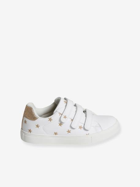 Mädchen Klett-Sneakers, Schleifen - marine+weiß bedruckt sterne+wollweiß - 11