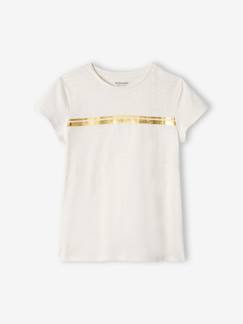 Maedchenkleidung-Mädchen Sport-T-Shirt mit Glanzstreifen Oeko Tex®