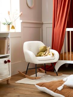 Kinderzimmer-Kindermöbel-Kinderstühle, Kindersessel-Kinderzimmer Schaukelstuhl, Fell-Imitat