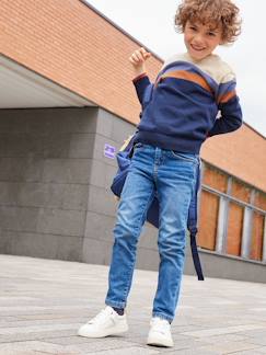 Jungen Slim-Fit-Jeans WATERLESS, Hüftweite REGULAR, Bundweite verstellbar  [numero-image]