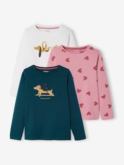 Maedchenkleidung-Shirts & Rollkragenpullover-3er-Pack Mädchen Shirts BASIC Oeko-Tex