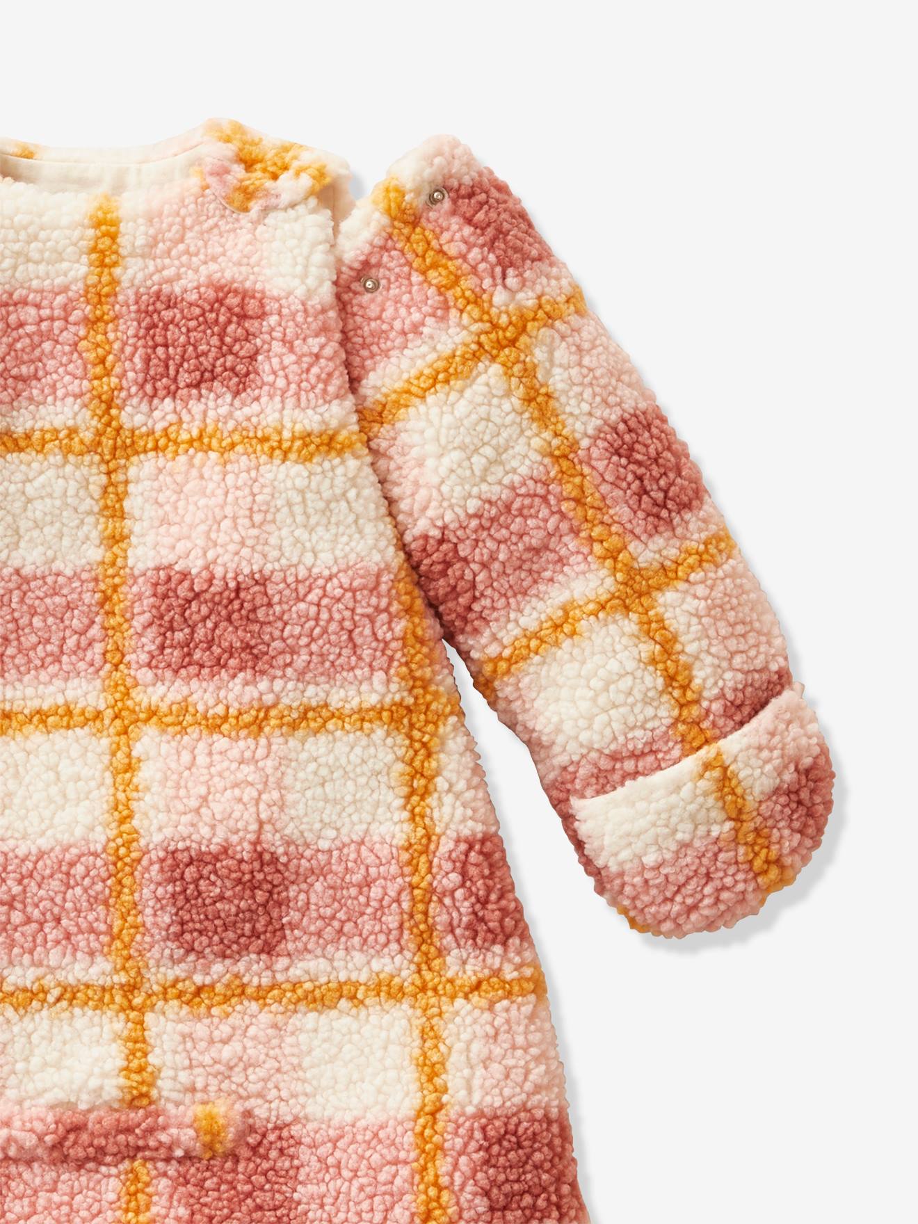 Thumbnail - Baby Auto-Schlafsack KARO aus Teddyfleece