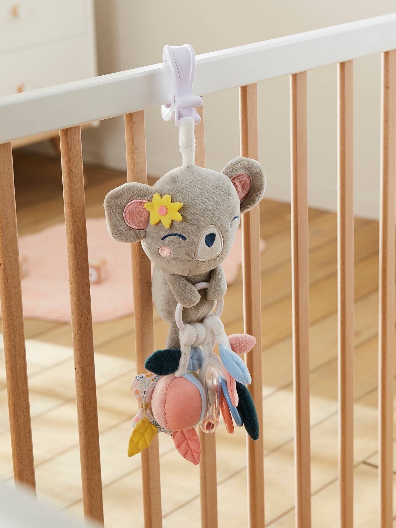 Vertbaudet Baby Lernspielzeug Mit Clip Rosa/Koala Einheitsgröße