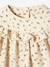 Baby-Set: Samtkleid mit Volant & Haarband - beige bedruckt+marine bedruckt - 3