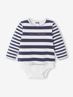 Babymode-Shirts & Rollkragenpullover-Baby Shirtbody mit langen Ärmeln Oeko-Tex