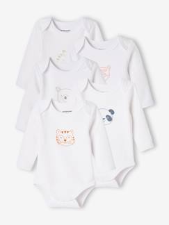 Babymode-Bodys-5er-Pack Neugeborenen-Bodys in Schlupfform, Tiere BASIC