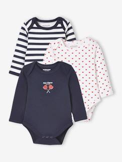 Babymode-Bodys-3er-Pack Baby Langarm-Bodys, Schlupfform
