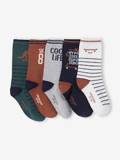 Jungenkleidung-Unterwäsche & Socken-5er-Pack Jungen Socken, Skatermotive