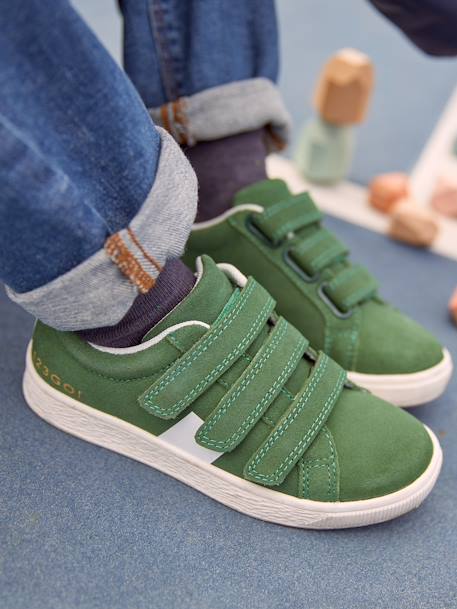 Jungen Klett-Sneakers - bordeaux+grün+marine - 9