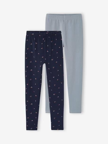 2er-Pack Mädchen Leggings BASIC - koralle+pack bordeaux+pack dunkelrosa+pack marine+pack marine - 22