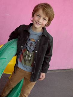 Jungenkleidung-Hemden-Jungen Hemdjacke aus Cord